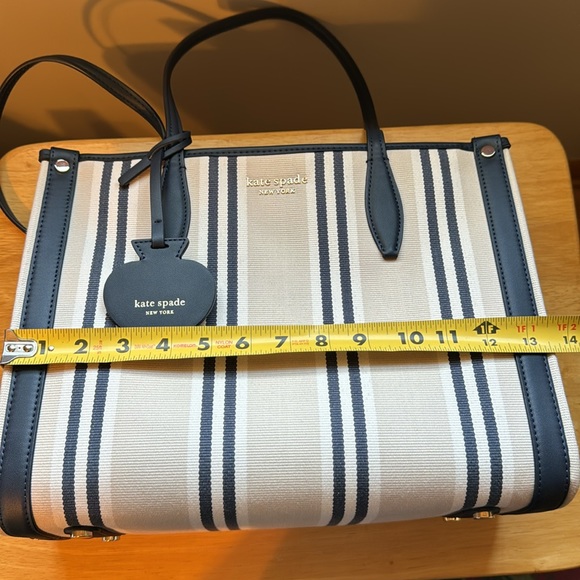 NW tags removed - Kate Spade ♠️ striped fabric and leather tote - Picture 16 of 17